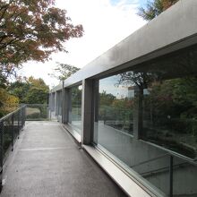 地中館へ続く通路