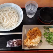 うどんととり天カレー味