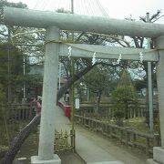 公園内の小さな神社