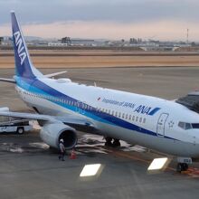 これから搭乗する飛行機が見える場所もある