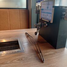 テーブルでゆったり