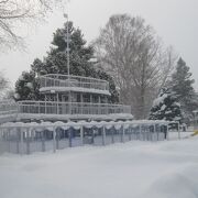 厳冬期のクリスタルパークの様子