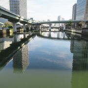 大阪の中之島の北側を流れている