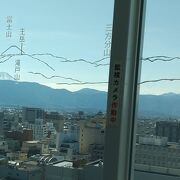 市役所の最上階が展望ロビーになってます