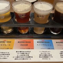 オリジナルビールの飲み比べ
