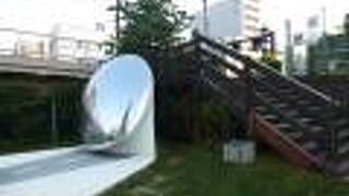 大きな凸面鏡がおかれています