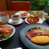 ボリューミィな朝食。