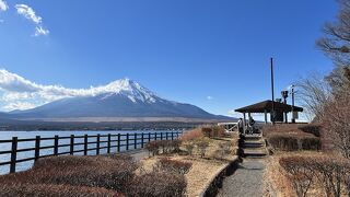 山中湖と富士山が一緒に見られる公園
