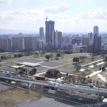 １０階から観える旧難波宮跡公園