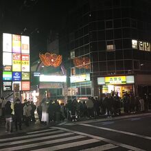 夜間帯の風景です。