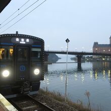 ハウステンボス駅で