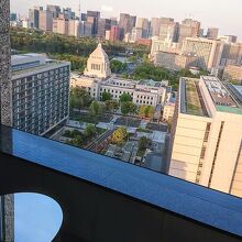 スイートから見える国会議事堂