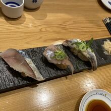 いわし、あじ、シメサバ