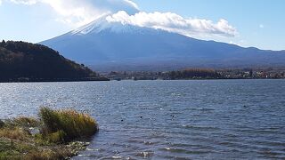富士山と湖の眺望が楽しめます。