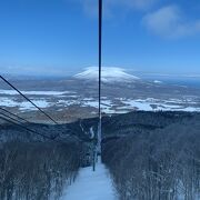 駒ヶ岳を正面に見るゲレンデ