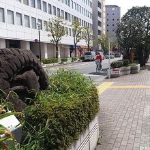 竹芝通りの歩道部分