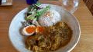 カレーは鶏肉がゴロゴロ、ご飯はペロッとの量