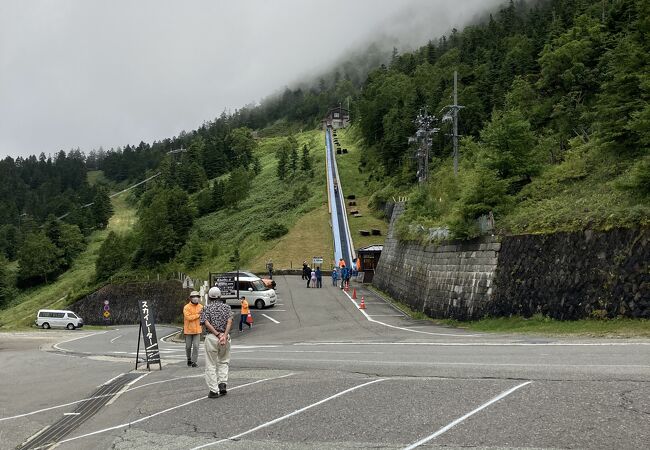 志賀高原の最高峰の横手山、スキー場もある。