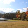 紅葉と沼越しの磐梯山の景色を期待して訪問しました。