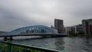 新川公園から見る永代橋