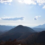 遠くに会津盆地を望める絶景