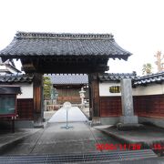 寺町通りの実成寺の隣にあった日蓮宗のお寺