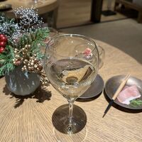 ティールームでのシャンパンタイム