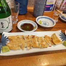 穴子の白焼きは塩で