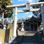 葉山マリーナ近くの歴史がありそうな神社。