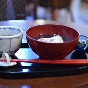 おしゃれカフェでお汁粉