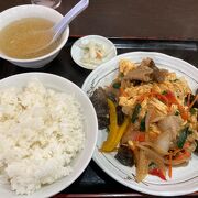 豚肉ときくらげ　玉子炒め定食(1000円)を注文しました。