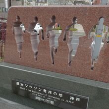 日本マラソン発祥の地の石碑