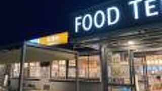 ガソリンスタンドがあるパーキングエリア。