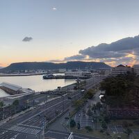 玉藻公園と高松港を臨む