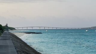 与那覇前浜ビーチから眺めました！
