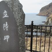 函館の墓地の近くにある岬