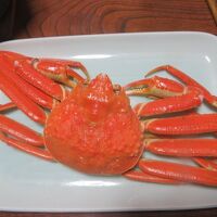 夕食のカニです