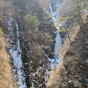 不動大橋から氷瀑を見ることができました