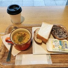 豆スープのランチ