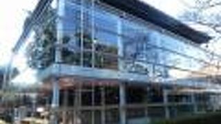 寺がガラスで覆われていた