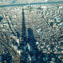 スカイツリーからの千葉方面の眺め