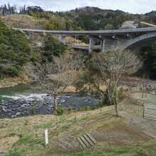 道の駅の裏手には狩野川が流れています