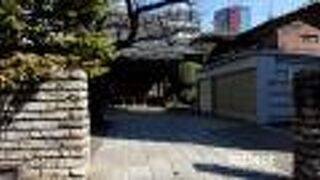 境内に三味線製作者の石村近江の墓があります。