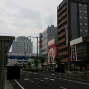 山形駅東口の大通り