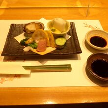 前菜　熊本名物からしレンコン美味しかったです