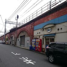 高架下には店舗が入居