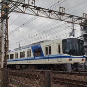 中百舌鳥駅の近くで折返し