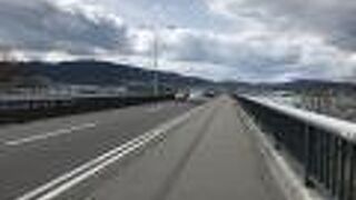 近江大橋で、ウォーキングやジョギング