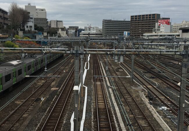 橋からの線路の眺め