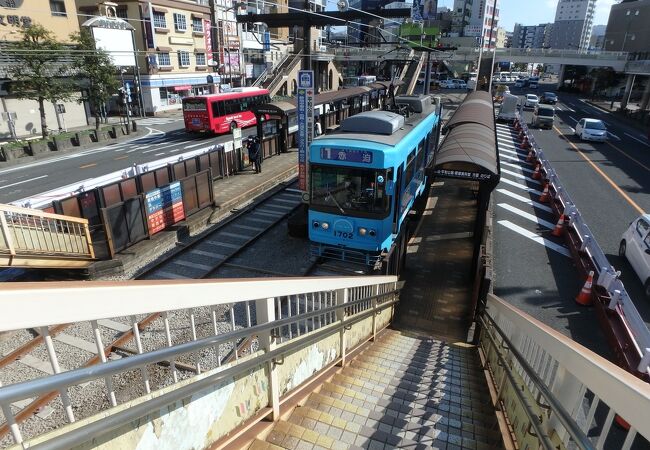 JR長崎駅前にある電停